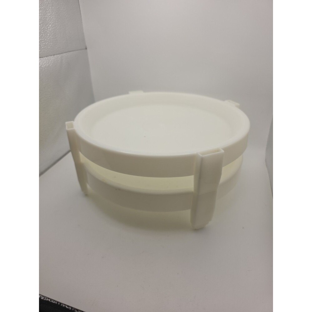 Tupperware Divide-A-Rack #511-1, Pie/Cake Stacker, White, 11.75" 2 Pieces